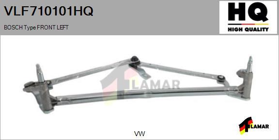 FLAMAR VLF710101HQ - Stiklu tīrītāja sviru un stiepņu sistēma xparts.lv