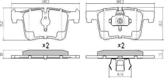 FREMAX FBP-1857 - Brake Pad Set, disc brake xparts.lv