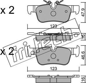 Fri.Tech. 1062.0 - Brake Pad Set, disc brake xparts.lv