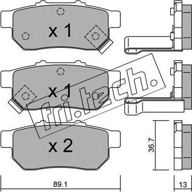 Fri.Tech. 179.1 - Brake Pad Set, disc brake xparts.lv