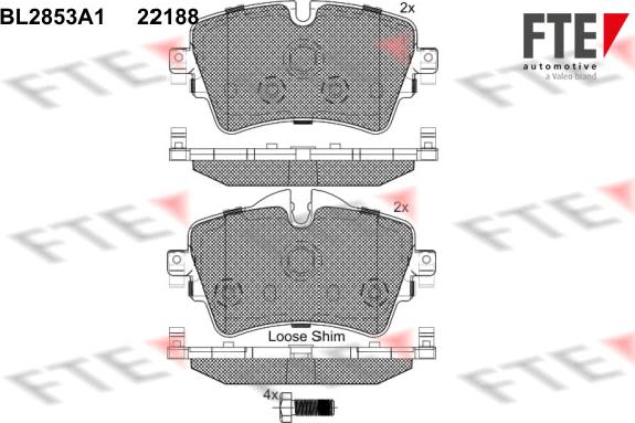 FTE 9011026 - Brake Pad Set, disc brake xparts.lv