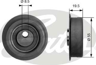 Gates T41047 - Tensioner Pulley, timing belt xparts.lv