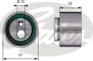 Gates T41258 - Tensioner Pulley, timing belt xparts.lv