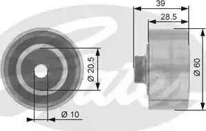 Gates T42067 - Deflection / Guide Pulley, timing belt xparts.lv