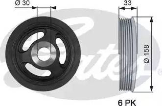 Gates TVD1061 - Belt Pulley, crankshaft xparts.lv