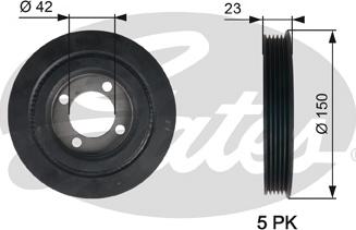 Gates TVD1026 - Belt Pulley, crankshaft xparts.lv