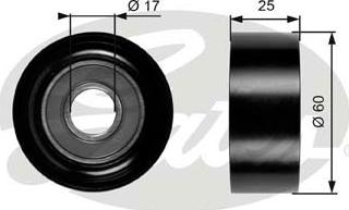 GATES-SEA T36176 - Deflection / Guide Pulley, v-ribbed belt xparts.lv