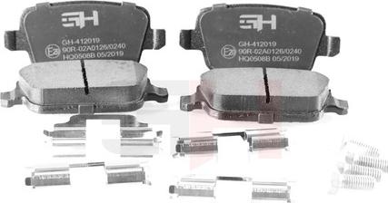 GH GH-412019 - Brake Pad Set, disc brake xparts.lv