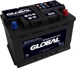GLOBAL GR070AGM - Стартерная аккумуляторная батарея, АКБ xparts.lv