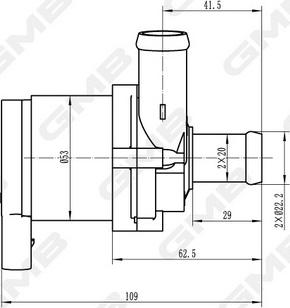 GMB GEW-VW002 - Additional Water Pump xparts.lv