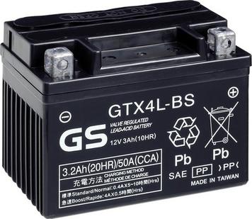 GS GS-GTX4L-BS - Стартерная аккумуляторная батарея, АКБ xparts.lv