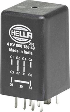 HELLA 4RV 008 188-491 - Блок управления, реле, система накаливания xparts.lv