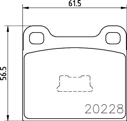 HELLA 8DB 355 006-531 - Brake Pad Set, disc brake xparts.lv