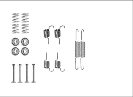 HELLA 8DZ 355 205-951 - Piederumu komplekts, Stāvbremzes mehānisma bremžu loks xparts.lv