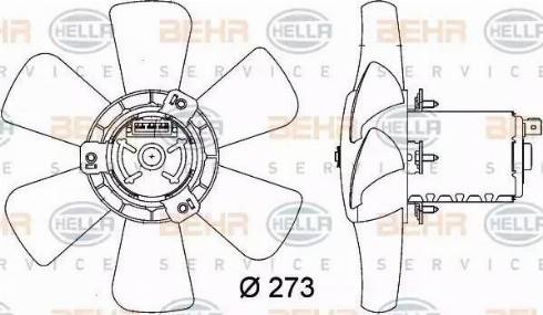 HELLA 8EW 009 144-401 - Ventilators, Motora dzesēšanas sistēma xparts.lv