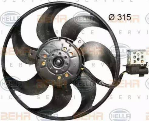 HELLA 8EW 351 044-061 - Ventilators, Motora dzesēšanas sistēma xparts.lv