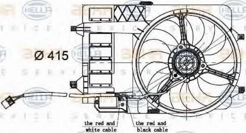 HELLA 8EW 351 000-301 - Fan, radiator xparts.lv