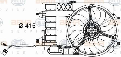 HELLA 8EW 351 000-294 - Ventilators, Motora dzesēšanas sistēma xparts.lv