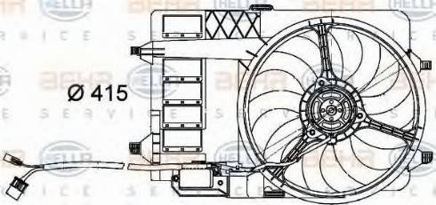 HELLA 8EW 351 000-291 - Ventilators, Motora dzesēšanas sistēma xparts.lv