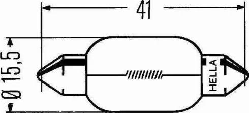 HELLA 8GM 002 091-141 - Lemputė, atbulinės eigos žibintas xparts.lv