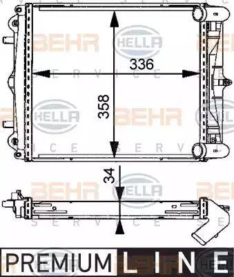 HELLA 8MK 376 713-791 - Radiators, Motora dzesēšanas sistēma xparts.lv