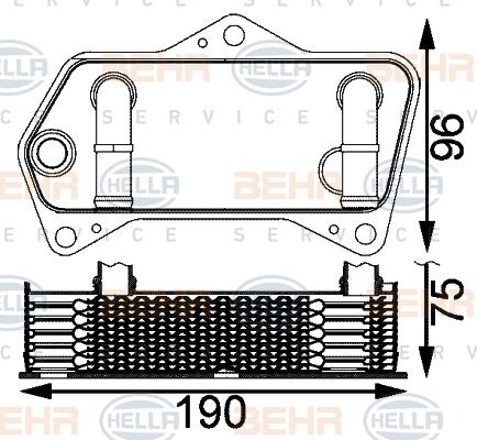 HELLA 8MO 376 797-181 - Oil Cooler, automatic transmission xparts.lv