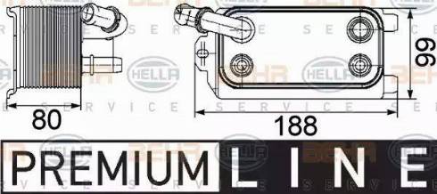 HELLA 8MO 376 747-161 - Oil Cooler, automatic transmission xparts.lv