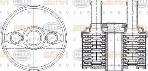 HELLA 8MO 376 787-691 - Oil Cooler, automatic transmission xparts.lv