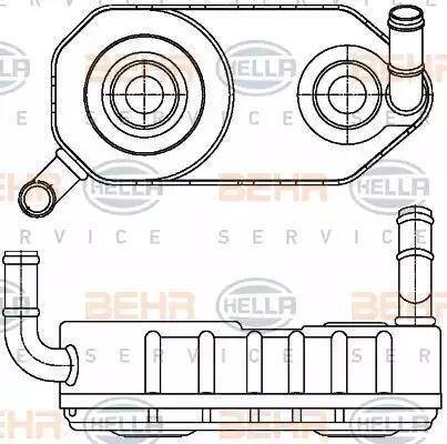 HELLA 8MO 376 787-671 - Oil Cooler, automatic transmission xparts.lv