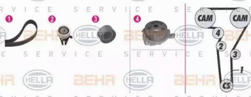 HELLA 8MP 376 810-801 - Water Pump & Timing Belt Set xparts.lv