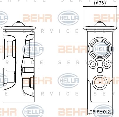 HELLA 8UW 351 004-254 - Расширительный клапан, кондиционер xparts.lv