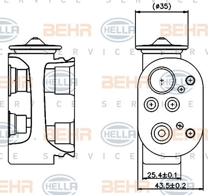 HELLA 8UW 351 004-224 - Расширительный клапан, кондиционер xparts.lv