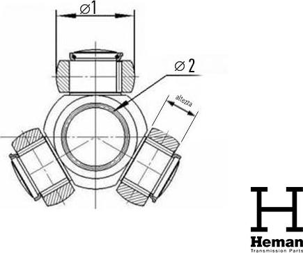 HEMAN TR50035 - Tripod Hub, drive shaft xparts.lv