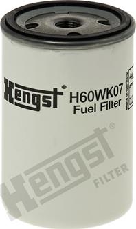 Hengst Filter H60WK07 - Топливный фильтр xparts.lv