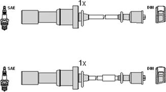 Hitachi 134376 - Комплект проводов зажигания xparts.lv