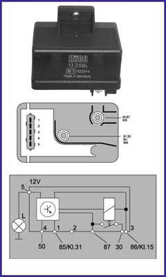 Hitachi 132084 - Relay, glow plug system xparts.lv