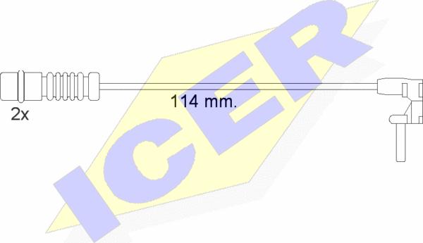 Icer 610454 E C - Indikators, Bremžu uzliku nodilums xparts.lv