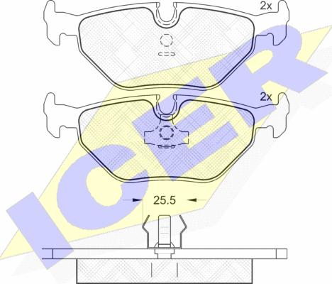 Icer 181051 - Brake Pad Set, disc brake xparts.lv