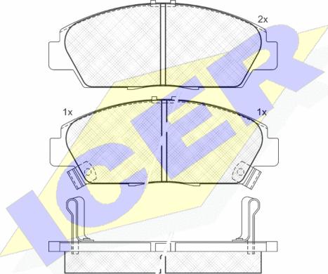 Icer 181020 - Brake Pad Set, disc brake xparts.lv