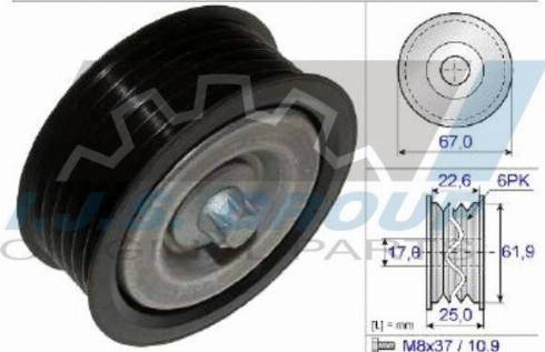 IJS GROUP 93-2081 - Deflection / Guide Pulley, v-ribbed belt xparts.lv