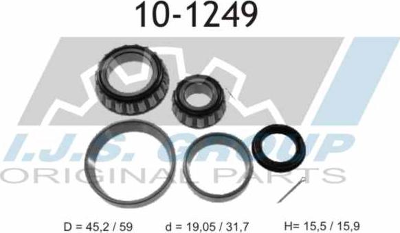 IJS GROUP 10-1249 - Wheel hub, bearing Kit xparts.lv