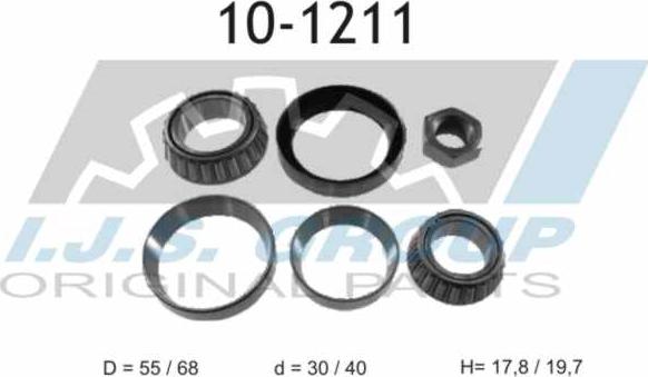 IJS GROUP 10-1211 - Wheel hub, bearing Kit xparts.lv