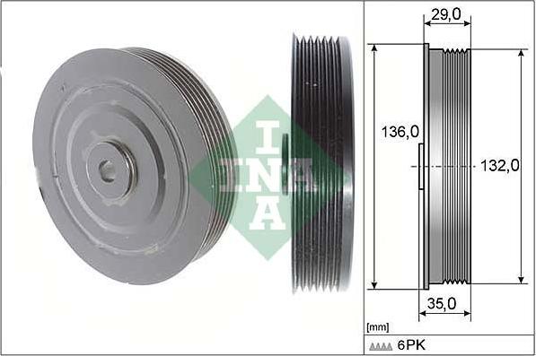 INA 544 0009 10 - Belt Pulley, crankshaft xparts.lv