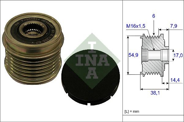 INA 535 0176 10 - Skriemulys, kintamosios srovės generatorius xparts.lv