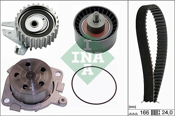 INA 530 0226 30 - Water Pump & Timing Belt Set xparts.lv