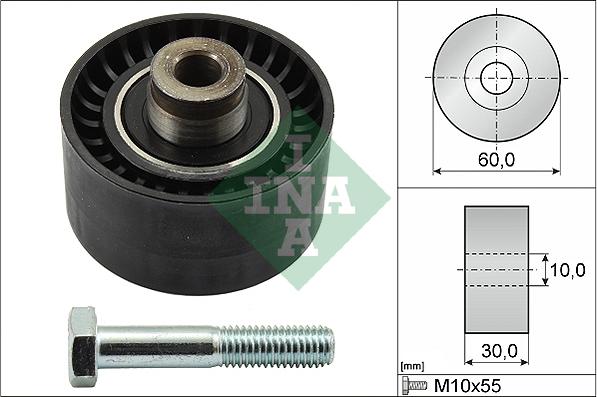 INA 532 0020 10 - Deflection / Guide Pulley, timing belt xparts.lv