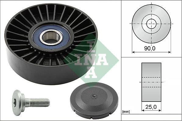 INA 532 0138 10 - Deflection / Guide Pulley, v-ribbed belt xparts.lv