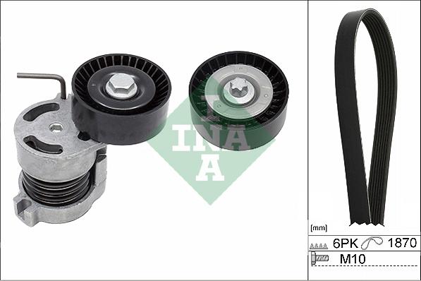INA 529 0044 10 - Поликлиновый ременный комплект xparts.lv