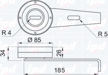IPD 14-0521 - Deflection / Guide Pulley, v-ribbed belt xparts.lv