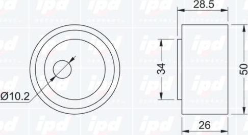 IPD 14-0366 - Deflection / Guide Pulley, v-ribbed belt xparts.lv